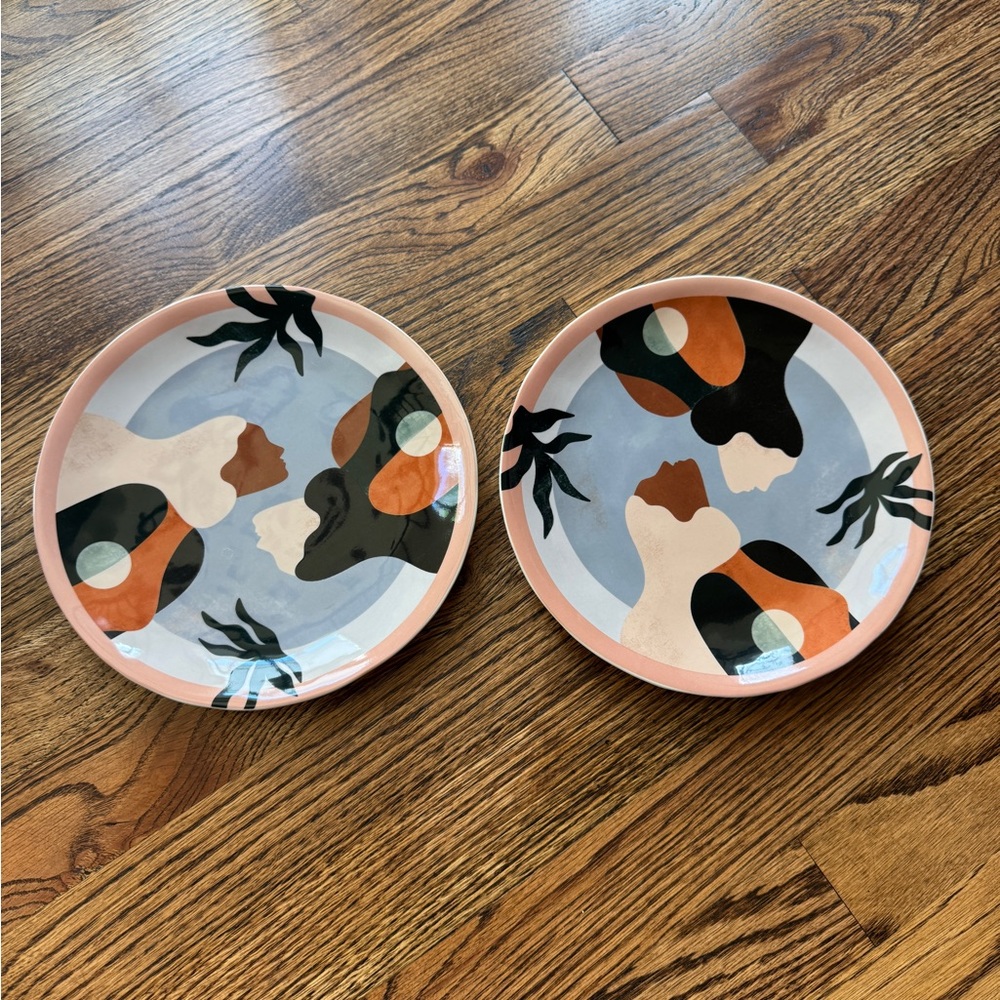 Maggie Stephenson for Anthropologie Set of Two Dessert Plates